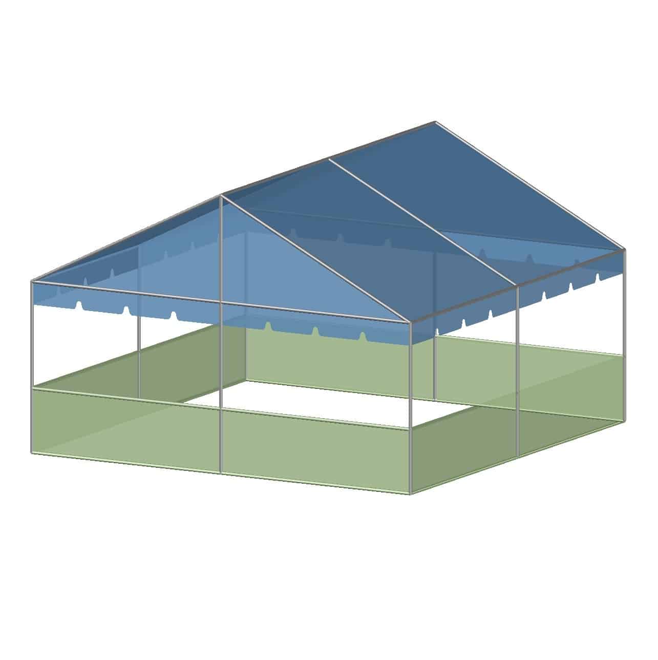 40x40 Complete Gable Frame Tent – Central Tent